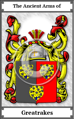 Greatrakes Family Crest Download (JPG)  Book Plated - 150 DPI