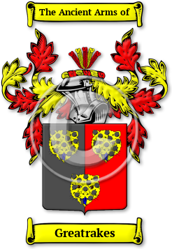 Greatrakes Family Crest Download (jpg) Legacy Series - 150 DPI