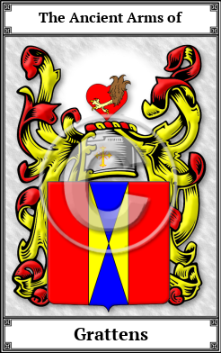 Grattens Family Crest Download (JPG)  Book Plated - 150 DPI