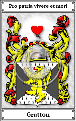 Gratton Family Crest Download (JPG)  Book Plated - 150 DPI