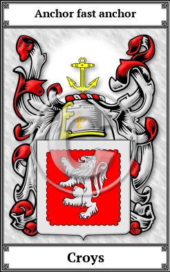 Croys Family Crest Download (JPG)  Book Plated - 150 DPI