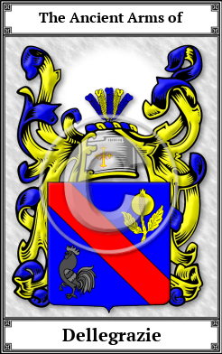 Dellegrazie Family Crest Download (JPG)  Book Plated - 150 DPI
