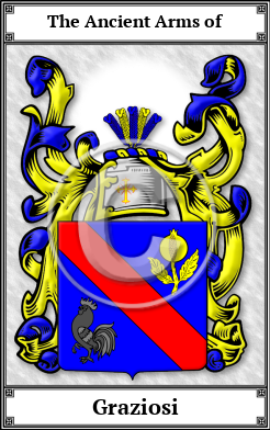 Graziosi Family Crest Download (JPG)  Book Plated - 150 DPI