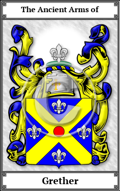 Grether Family Crest Download (JPG)  Book Plated - 150 DPI