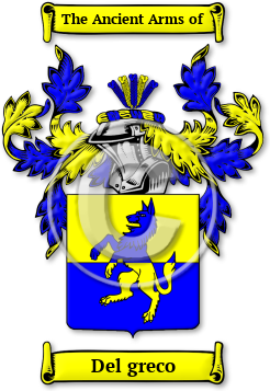 Del greco Family Crest Download (jpg) Legacy Series - 150 DPI