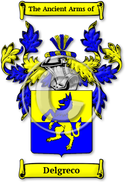 Delgreco Family Crest Download (jpg) Legacy Series - 150 DPI