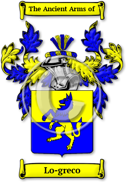 Lo-greco Family Crest Download (jpg) Legacy Series - 150 DPI