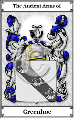 Greenhoe Family Crest Download (JPG) Book Plated - 600 DPI