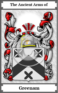 Greenam Family Crest Download (JPG)  Book Plated - 150 DPI