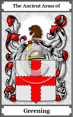 Greening Family Crest Download (JPG)  Book Plated - 150 DPI