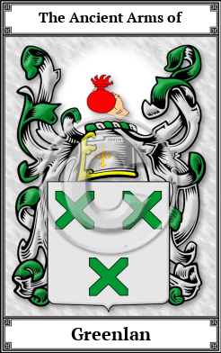 Greenlan Family Crest Download (JPG) Book Plated - 600 DPI