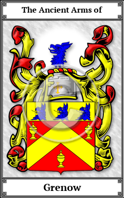 Grenow Family Crest Download (JPG) Book Plated - 600 DPI