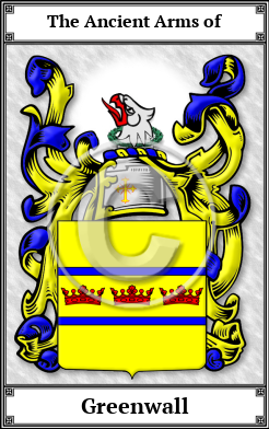 Greenwall Family Crest Download (JPG)  Book Plated - 150 DPI