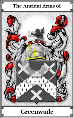 Greenwude Family Crest Download (JPG)  Book Plated - 150 DPI