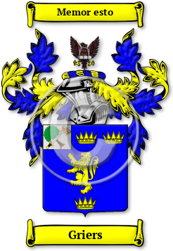 Griers Family Crest Download (jpg) Legacy Series - 150 DPI