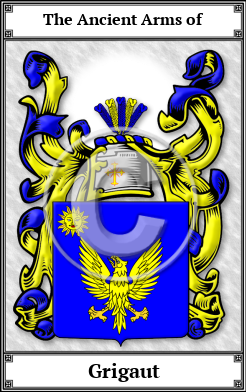 Grigaut Family Crest Download (JPG)  Book Plated - 150 DPI