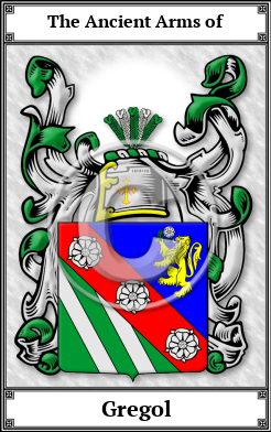 Gregol Family Crest Download (JPG) Book Plated - 600 DPI