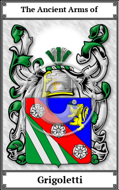 Grigoletti Family Crest Download (JPG)  Book Plated - 150 DPI