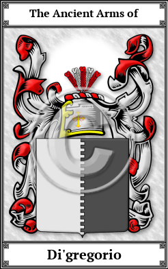 Di'gregorio Family Crest Download (JPG) Book Plated - 150 DPI