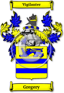 Gregery Family Crest Download (jpg) Legacy Series - 150 DPI