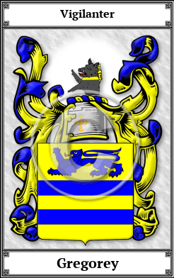 Gregorey Family Crest Download (JPG)  Book Plated - 150 DPI