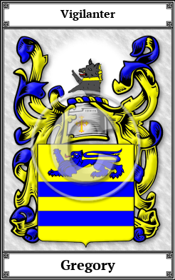 Gregory Family Crest Download (JPG)  Book Plated - 150 DPI