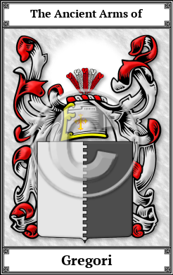 Gregori Family Crest Download (JPG) Book Plated - 600 DPI