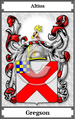 Gregson Family Crest Download (JPG)  Book Plated - 150 DPI