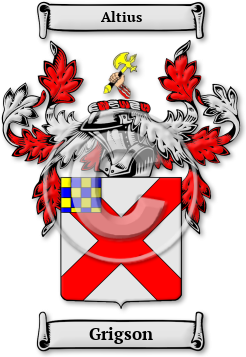 Grigson Family Crest Download (jpg) Legacy Series - 150 DPI