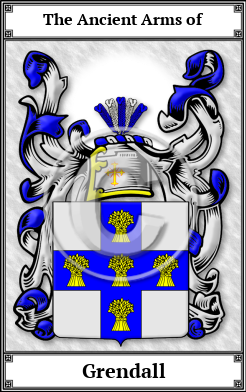 Grendall Family Crest Download (JPG)  Book Plated - 150 DPI