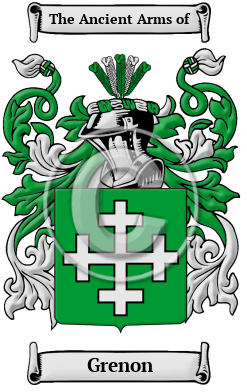 Grenon Family Crest Download (JPG) Heritage Series - 600 DPI