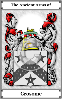 Grosome Family Crest Download (JPG)  Book Plated - 150 DPI
