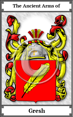 Gresh Family Crest Download (JPG)  Book Plated - 150 DPI