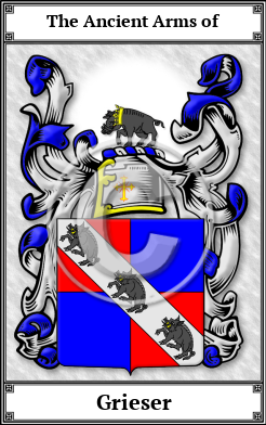 Grieser Family Crest Download (JPG)  Book Plated - 150 DPI