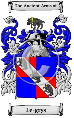 Le-grys Family Crest Download (JPG) Heritage Series - 300 DPI