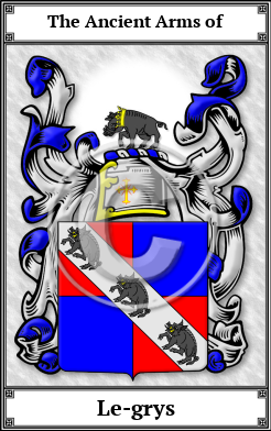 Le-grys Family Crest Download (JPG)  Book Plated - 150 DPI