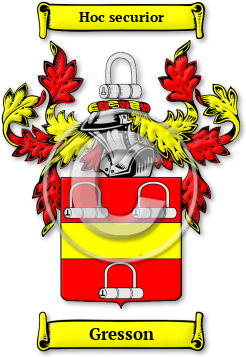 Gresson Family Crest Download (JPG) Legacy Series - 600 DPI