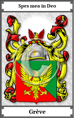 Grève Family Crest Download (JPG)  Book Plated - 150 DPI