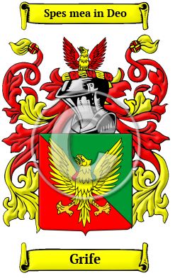 Grife Family Crest/Coat of Arms