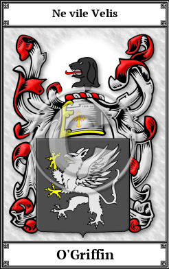 O'Griffin Family Crest Download (JPG)  Book Plated - 150 DPI