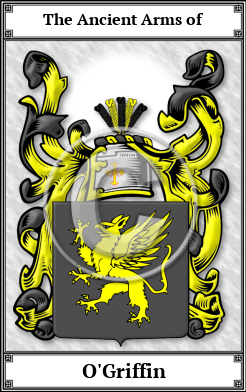 O'Griffin Family Crest Download (JPG) Book Plated - 600 DPI