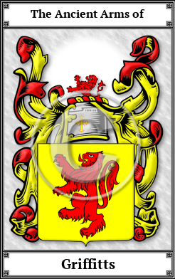 Griffitts Family Crest Download (JPG)  Book Plated - 150 DPI