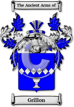 Grillon Family Crest Download (jpg) Legacy Series - 150 DPI
