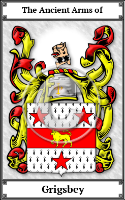 Grigsbey Family Crest Download (JPG)  Book Plated - 150 DPI