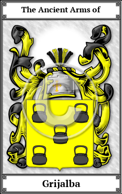 Grijalba Family Crest Download (JPG)  Book Plated - 150 DPI