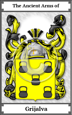 Grijalva Family Crest Download (JPG) Book Plated - 600 DPI