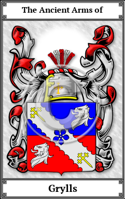 Grylls Family Crest Download (JPG)  Book Plated - 150 DPI