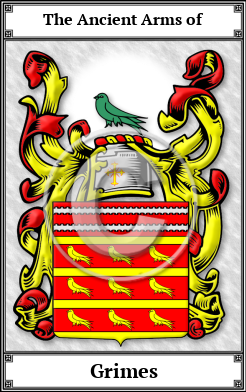 Grimes Family Crest Download (JPG) Book Plated - 600 DPI