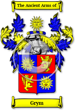 Grym Family Crest Download (jpg) Legacy Series - 150 DPI