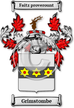 Grimstombe Family Crest Download (jpg) Legacy Series - 150 DPI